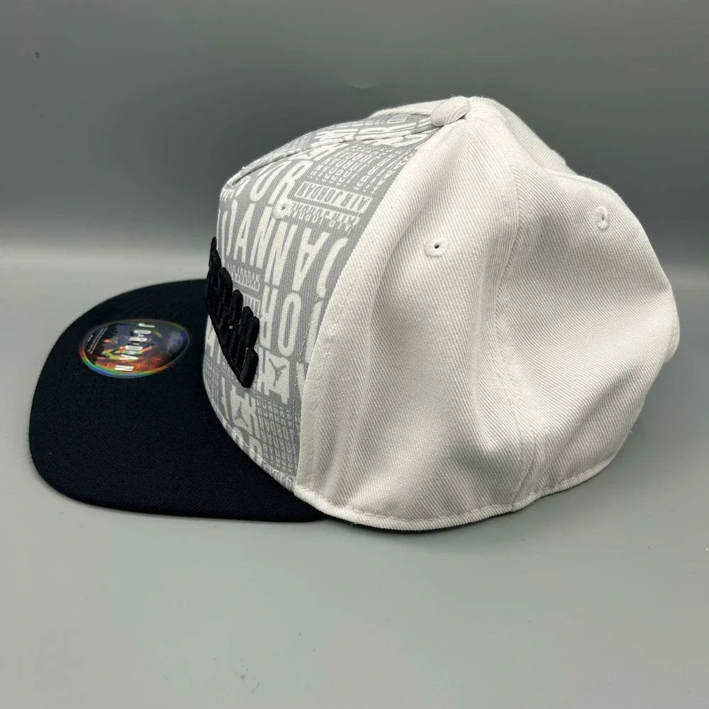 Air Jordan Hat Men White‎ Black Embroidered Logo Jumpman Snap Back Cap